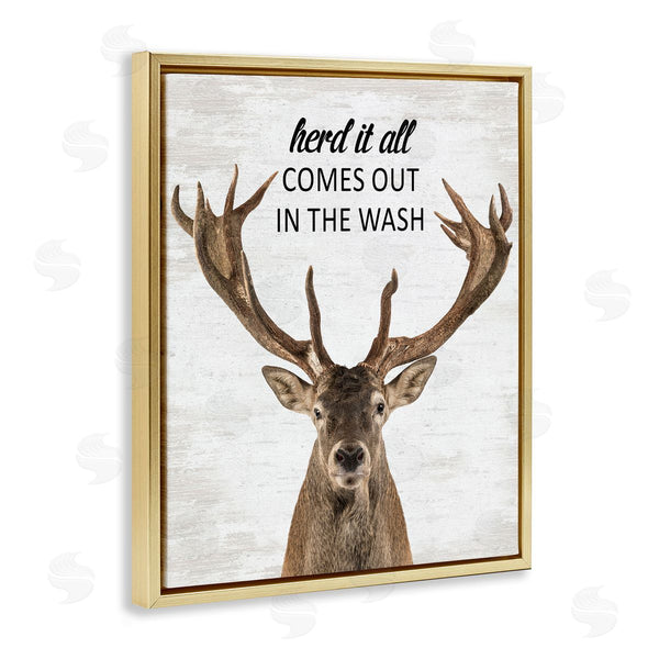 Stupell Industries Lettered And Lined | Herd It Comes Out In Wash