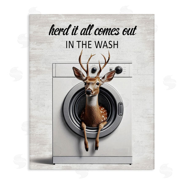 stupell industries Lettered and Lined | Herd It Comes Out In Wash