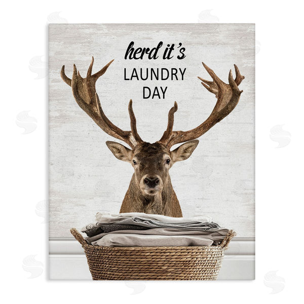 stupell industries Lettered and Lined | Herd It's Laundry Day Elk