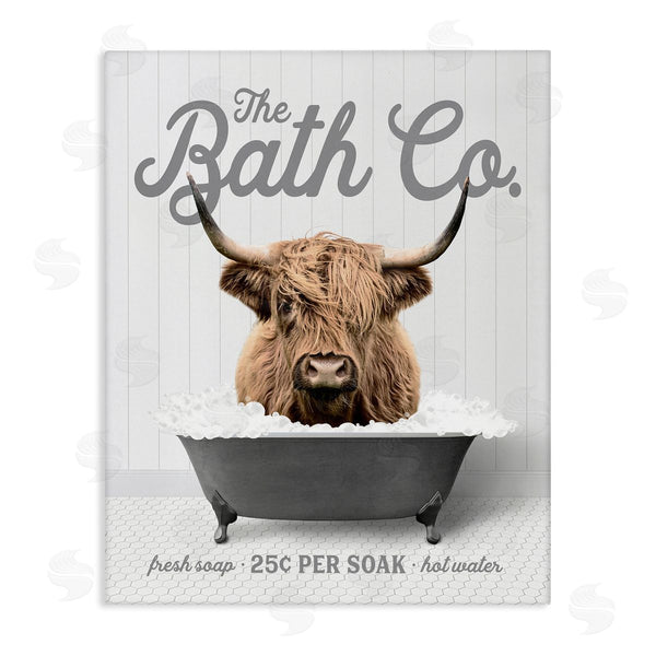 stupell industries Lettered and Lined | Highland Cow Bubble Bath Wall Art