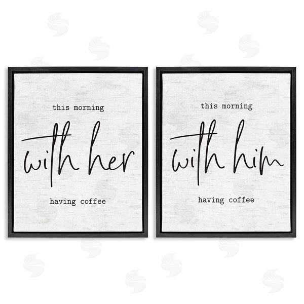 Stupell Industries Lettered And Lined | Him And Her Romantic Couple Phrase Wall Art