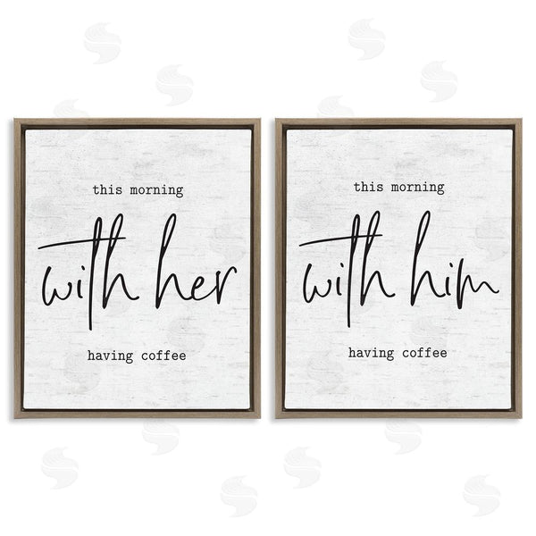 Stupell Industries Lettered And Lined | Him And Her Romantic Couple Phrase Wall Art