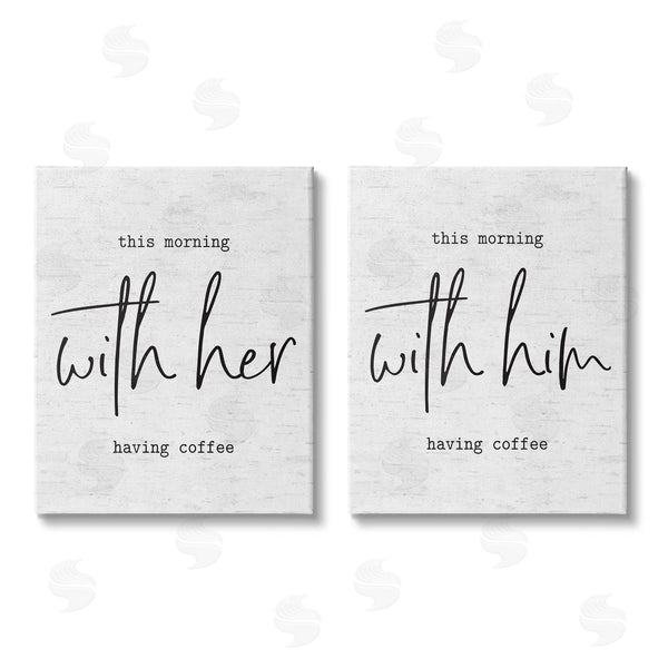 stupell industries Lettered and Lined | Him and Her Romantic Couple Phrase Wall Art