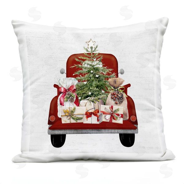 Stupell Industries Lettered And Lined | Holiday Christmas Tree Gifts Printed Throw Pillow