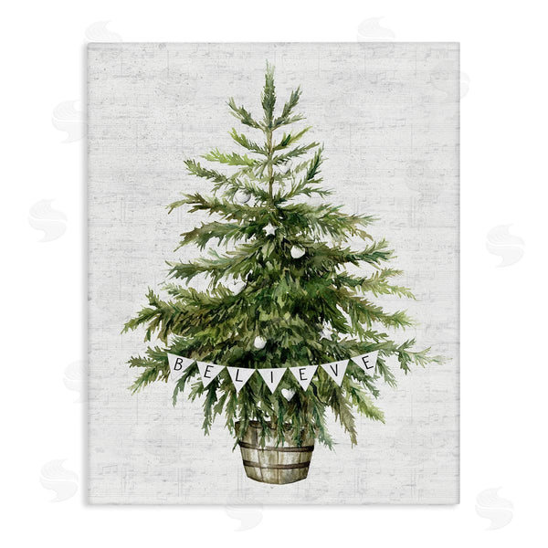 stupell industries Lettered and Lined | Holiday Green Fir Tree