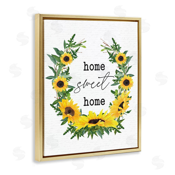 Stupell Industries Lettered And Lined | Home Sweet Home Sunflowers