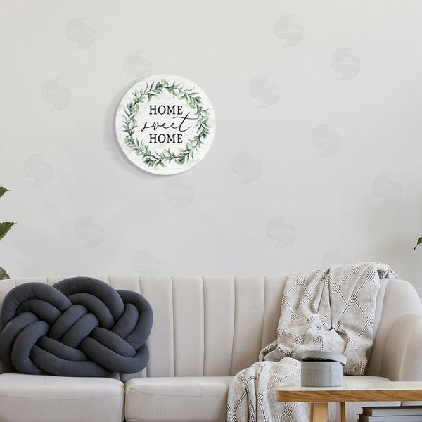 Stupell Industries Lettered And Lined | Home Sweet Home Wreath Wall Art