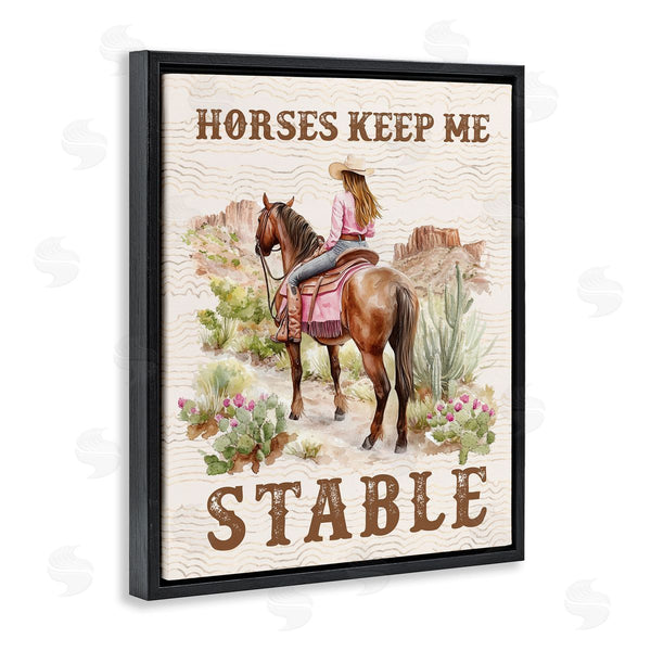 Stupell Industries Lettered And Lined | Horses Keep Me Stable