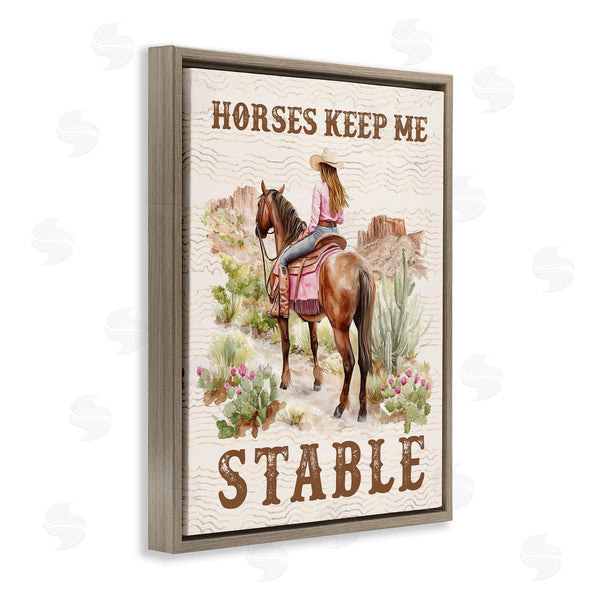 Stupell Industries Lettered And Lined | Horses Keep Me Stable