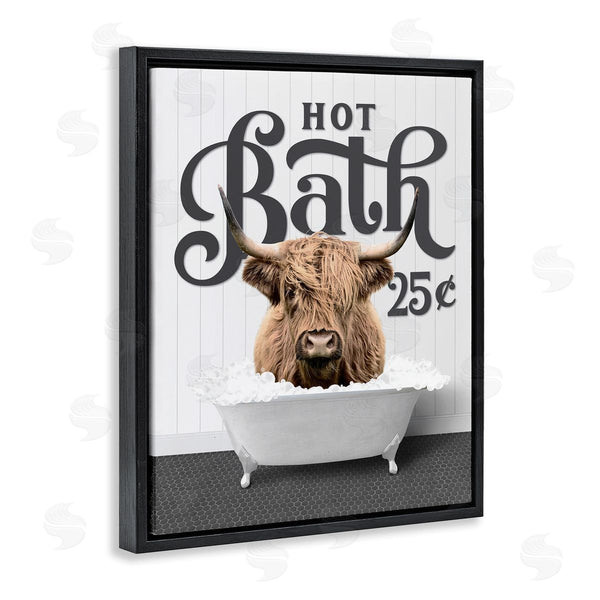 Stupell Industries Lettered And Lined | Hot Bath Cattle Wall Art