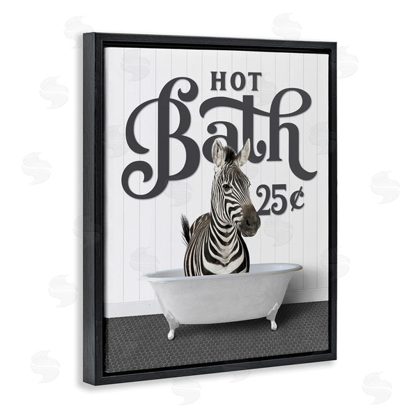 Stupell Industries Lettered And Lined | Hot Bath Vintage Animal Wall Art