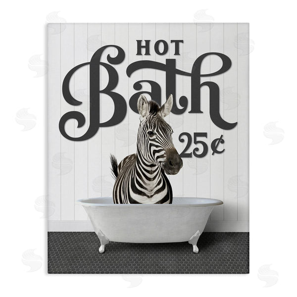 stupell industries Lettered and Lined | Hot Bath Vintage Animal Wall Art