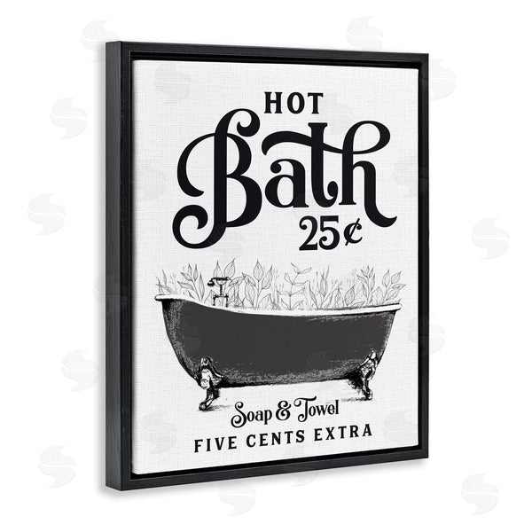 Stupell Industries Lettered And Lined | Hot Bath With Bubbles Wall Art