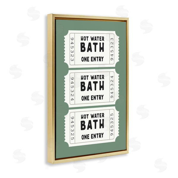Stupell Industries Lettered And Lined | Hot Water Bath Ticket