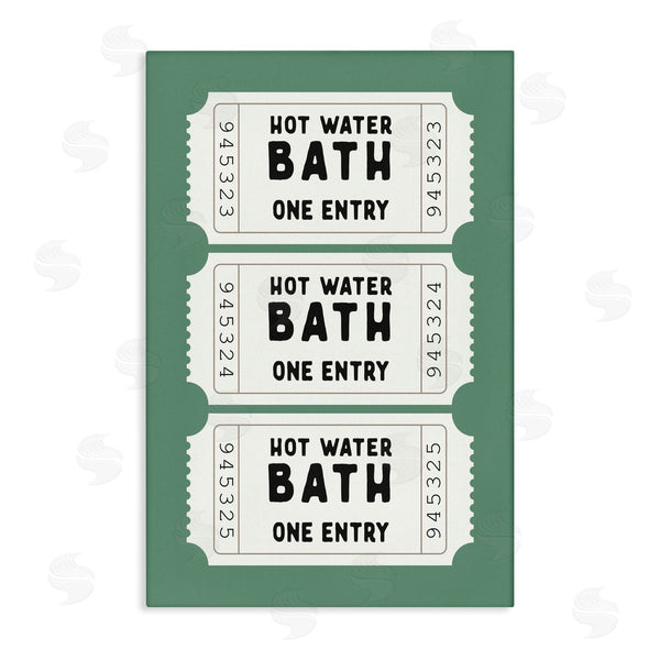 stupell industries Lettered and Lined | Hot Water Bath Ticket