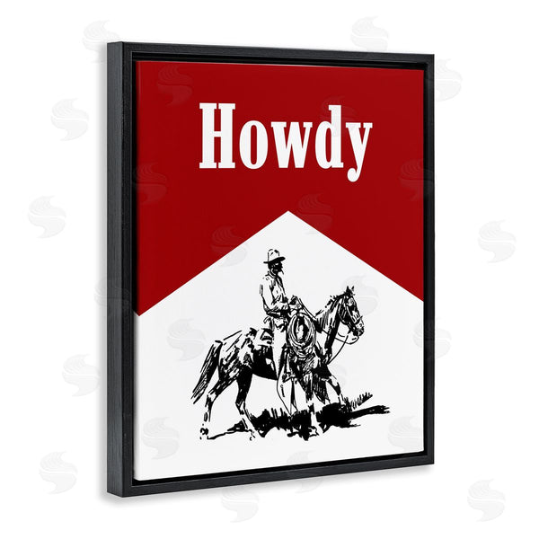 Stupell Industries Lettered And Lined | Howdy Classic Cowboy