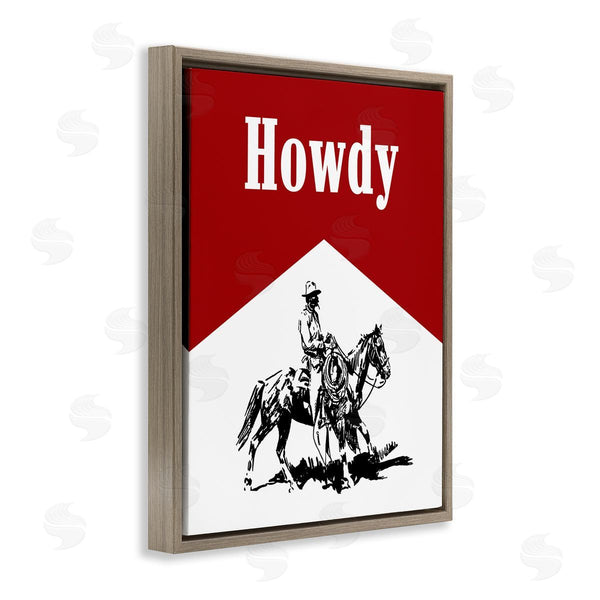 Stupell Industries Lettered And Lined | Howdy Classic Cowboy