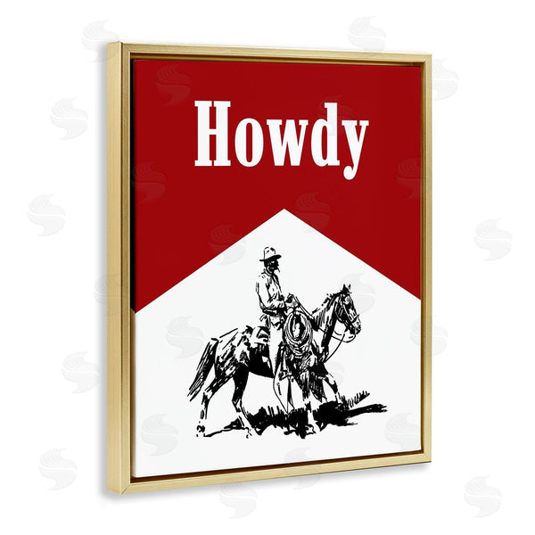 Stupell Industries Lettered And Lined | Howdy Classic Cowboy