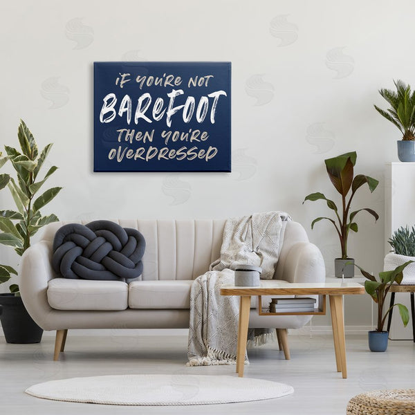 Stupell Industries Lettered And Lined | Humorous Barefoot Saying Phrase Marker Streaks Text Wall Art