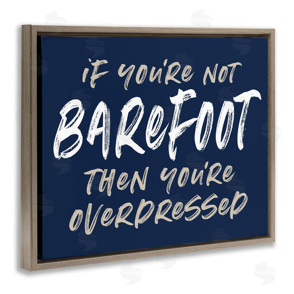 Stupell Industries Lettered And Lined | Humorous Barefoot Saying Phrase Marker Streaks Text Wall Art