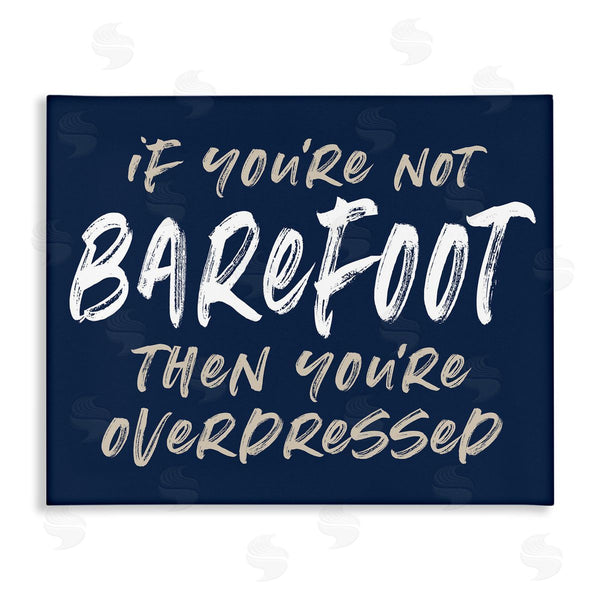 stupell industries Lettered and Lined | Humorous Barefoot Saying Phrase Marker Streaks Text Wall Art