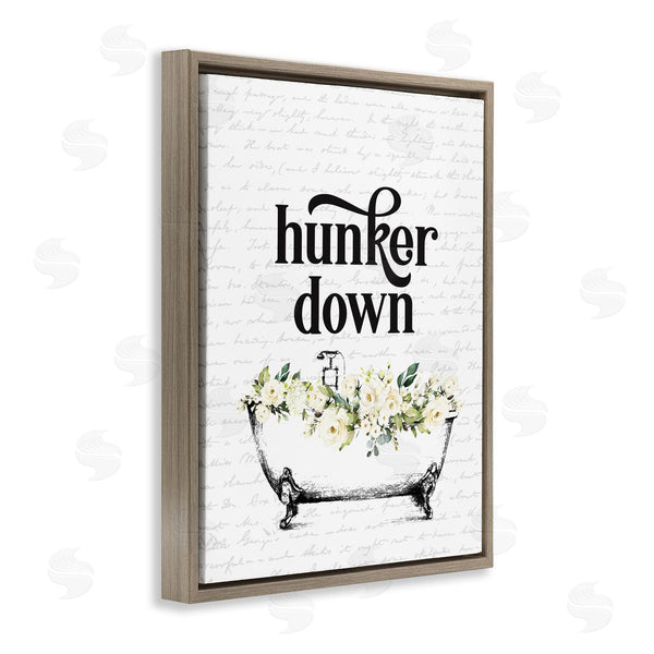 Stupell Industries Lettered And Lined | Hunker Down Floral Tub
