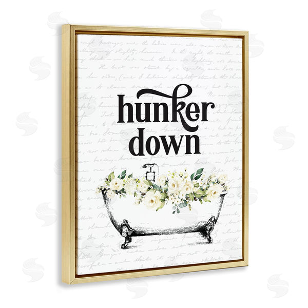 Stupell Industries Lettered And Lined | Hunker Down Floral Tub