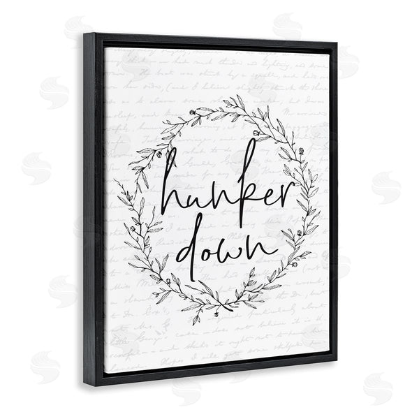 Stupell Industries Lettered And Lined | Hunker Down Spring Wreath