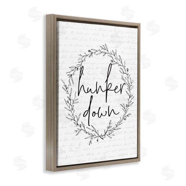 Stupell Industries Lettered And Lined | Hunker Down Spring Wreath