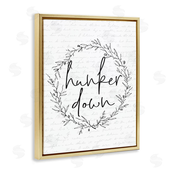 Stupell Industries Lettered And Lined | Hunker Down Spring Wreath