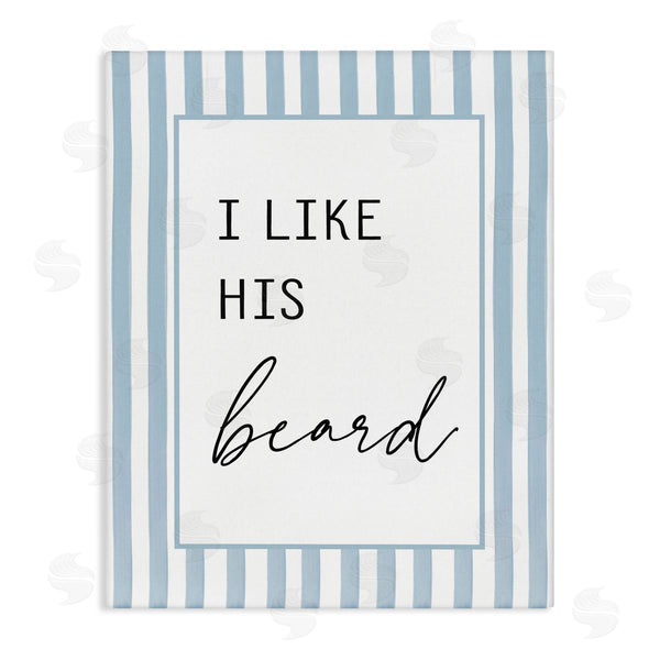 stupell industries Lettered and Lined | I Like His Beard Stripes