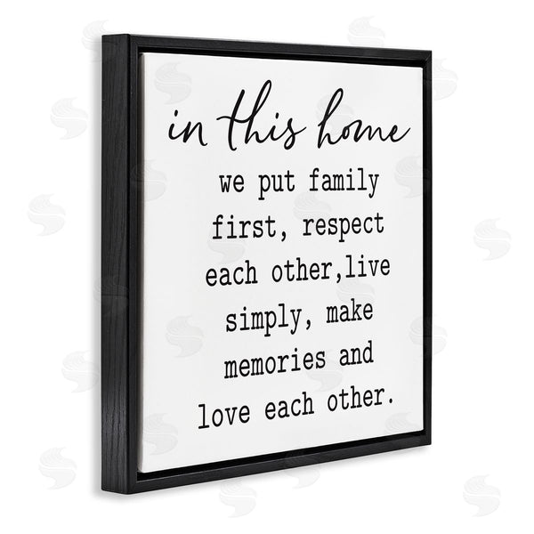 Stupell Industries Lettered And Lined | In This Home Touching Family Quote Casual Design Wall Art