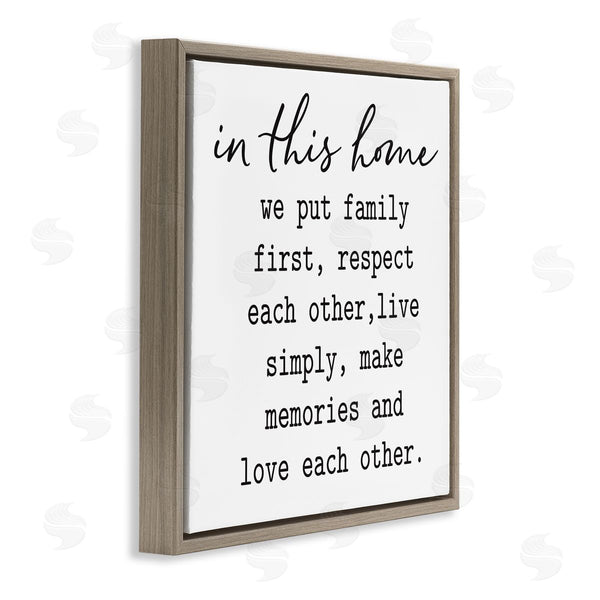 Stupell Industries Lettered And Lined | In This Home Touching Family Quote Casual Design Wall Art