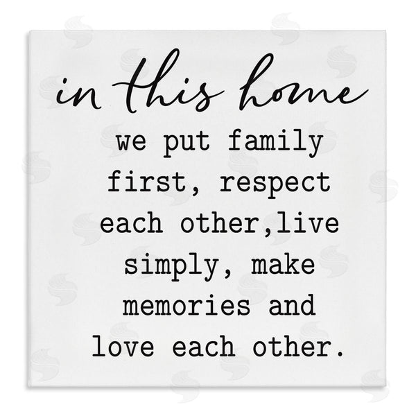 stupell industries Lettered and Lined | In This Home Touching Family Quote Casual Design Wall Art