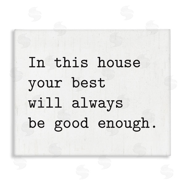 stupell industries Lettered and Lined | In This House Encouraging Family Quote Sign Wall Art