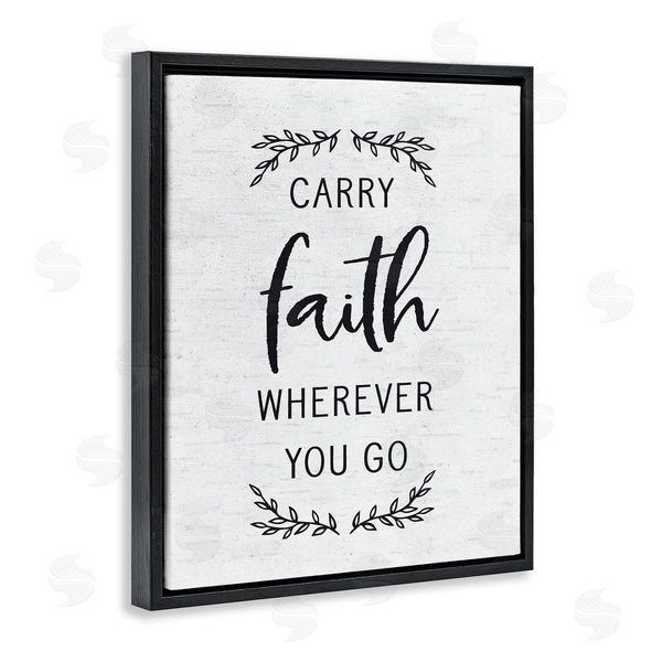 Stupell Industries Lettered And Lined | Inspirational Faith Quote Religious Rustic Botanicals Wall Art