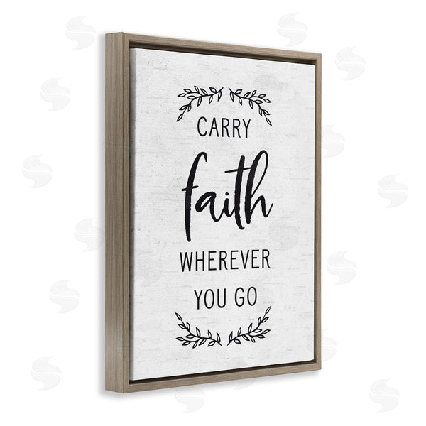 Stupell Industries Lettered And Lined | Inspirational Faith Quote Religious Rustic Botanicals Wall Art