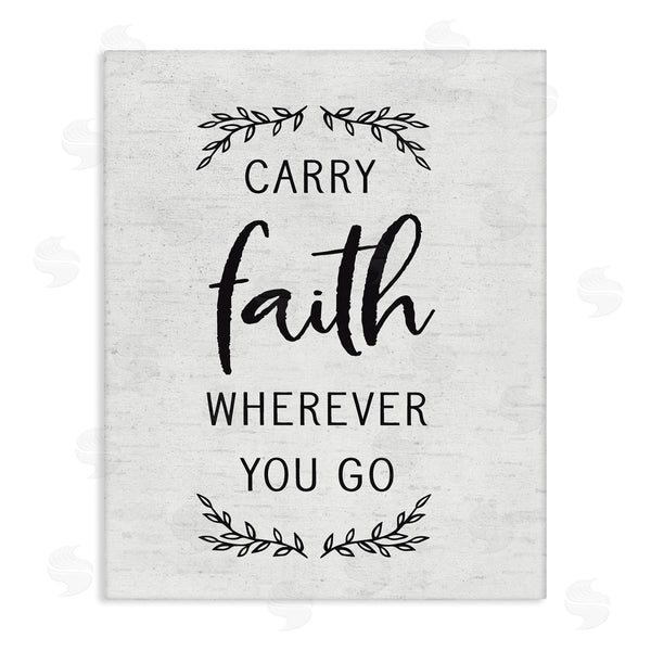stupell industries Lettered and Lined | Inspirational Faith Quote Religious Rustic Botanicals Wall Art