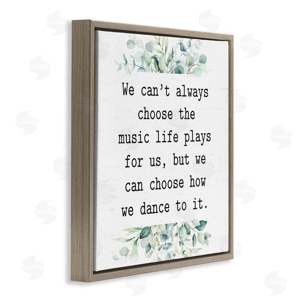 Stupell Industries Lettered And Lined | Inspirational Music Life Quote Mixed Botanicals Arrangement Wall Art