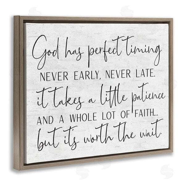 Stupell Industries Lettered And Lined | Inspirational Patience Quote Religious Script Birch Pattern Wall Art