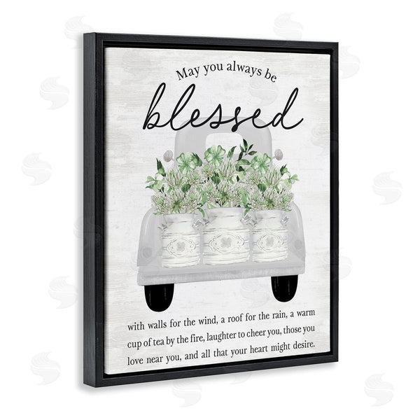 Stupell Industries Lettered And Lined | Inspiring Blessed Phrase