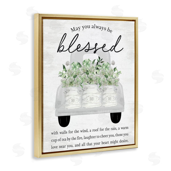 Stupell Industries Lettered And Lined | Inspiring Blessed Phrase