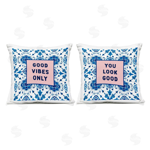 Stupell Industries Lettered And Lined | Inspiring Messages On Boho Pattern Printed Throw Pillow Set