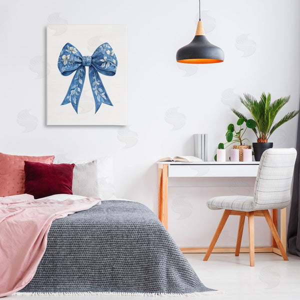 Stupell Industries Lettered And Lined | Intricate Florals Ribbon Wall Art