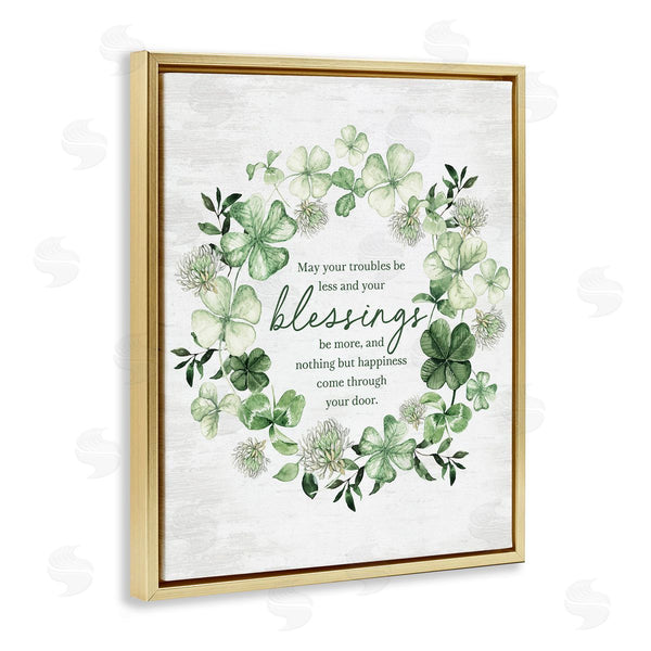 Stupell Industries Lettered And Lined | Irish Proverb Wreath