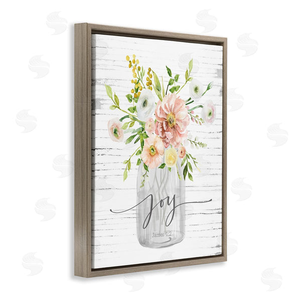 Stupell Industries Lettered And Lined | Joy Mixed Bouquet