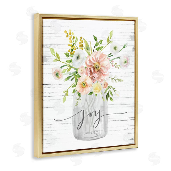 Stupell Industries Lettered And Lined | Joy Mixed Bouquet