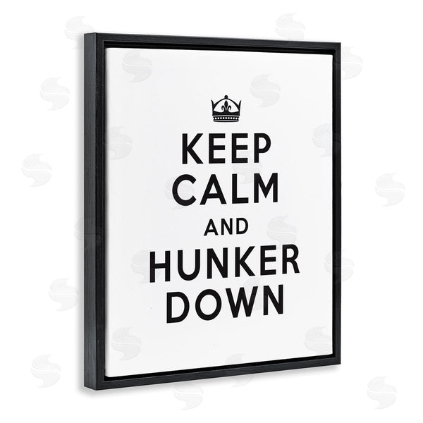 Stupell Industries Lettered And Lined | Keep Calm And Hunker Down