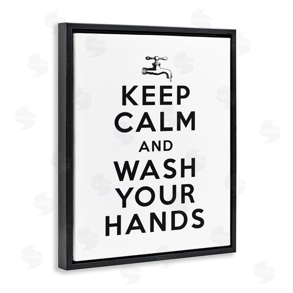 Stupell Industries Lettered And Lined | Keep Calm And Wash Hands