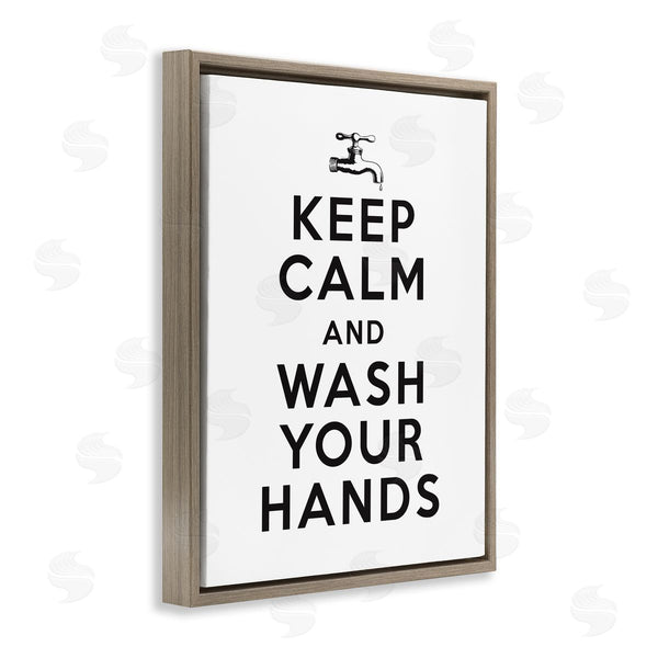 Stupell Industries Lettered And Lined | Keep Calm And Wash Hands